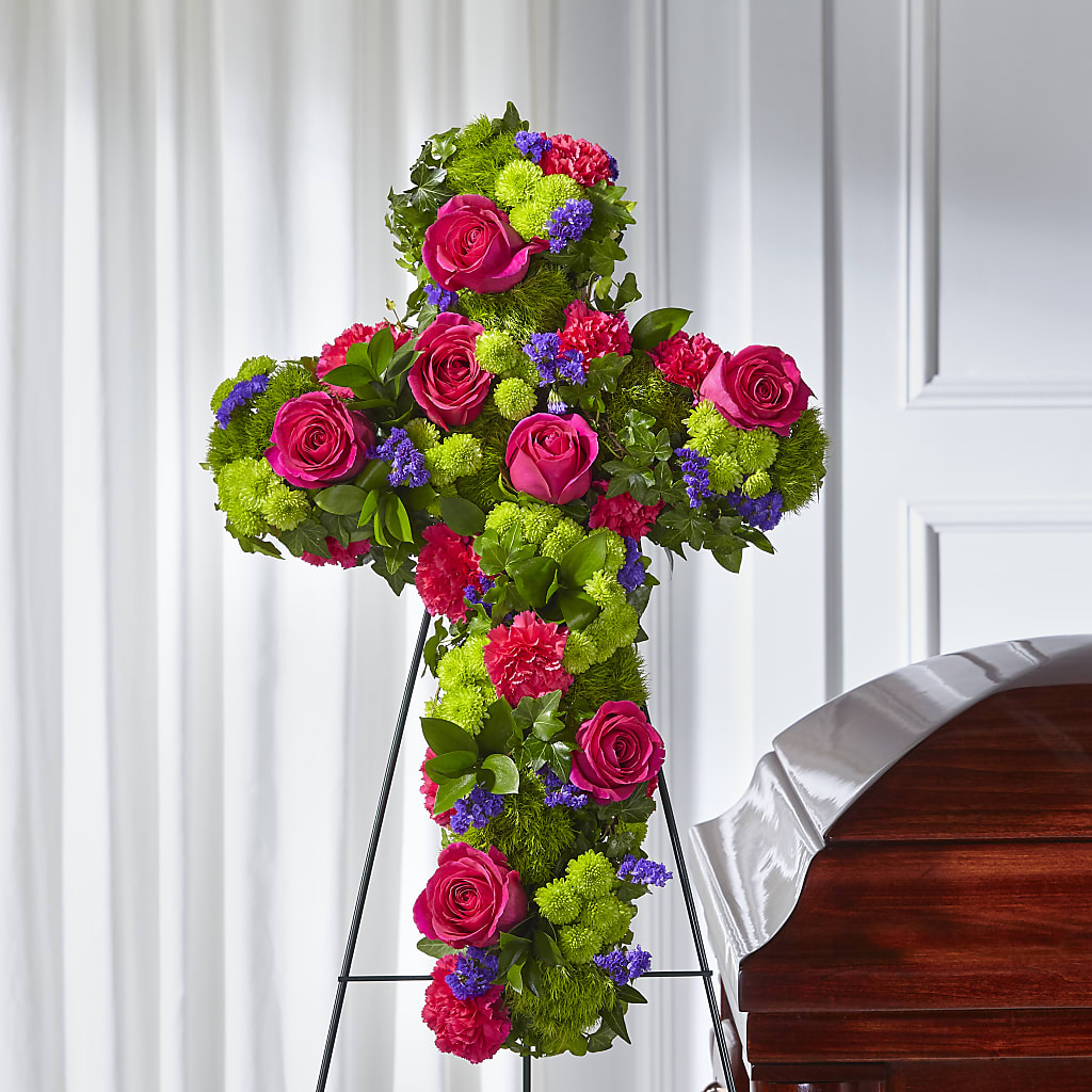 Tribute Rose Floral Cross – City Market, Grand Junction CO