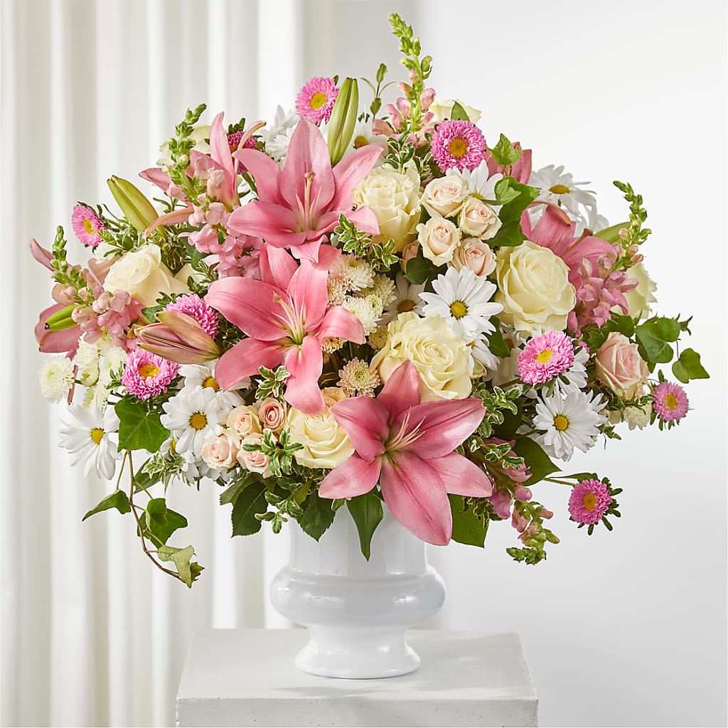 Empathetic Blooms Urn Arrangement – City Market, Grand Junction CO