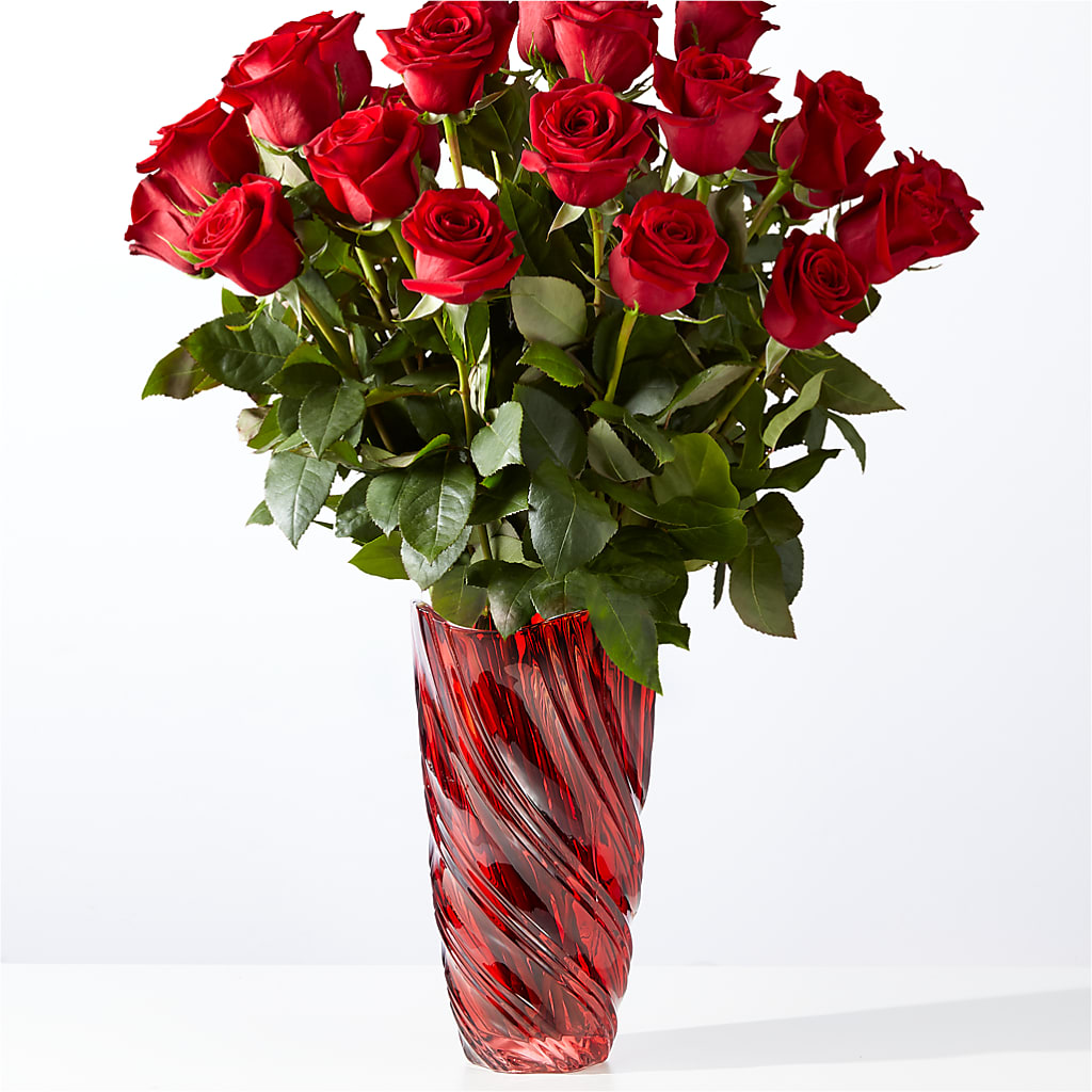 Classic Love Red Rose Bouquet with Luxe Swirl Vase – City Market, Grand Junction CO
