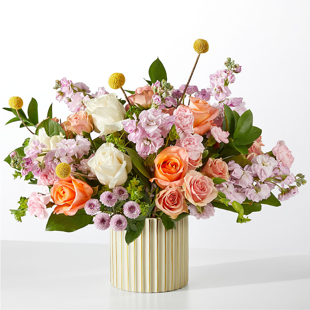 French Market Bouquet with Ivory Vase – City Market, Grand Junction CO