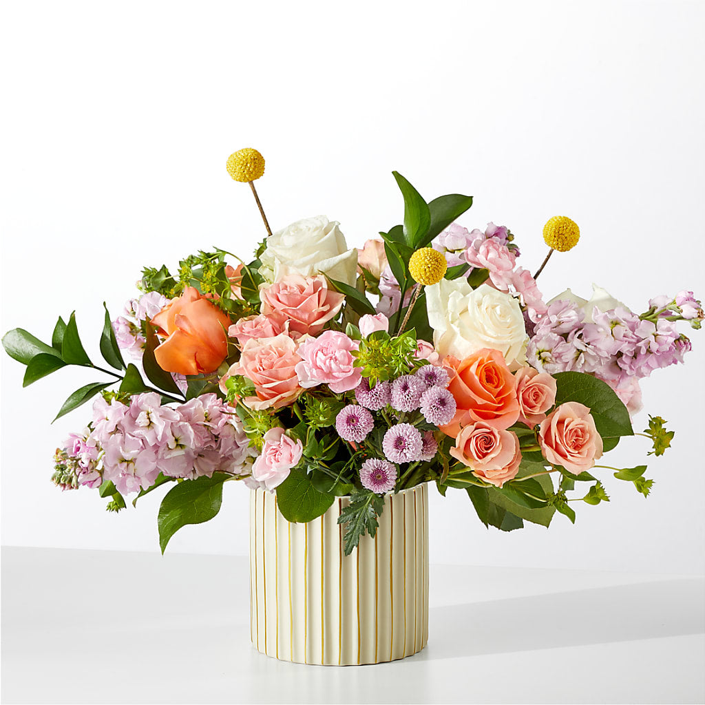 French Market Bouquet with Ivory Vase – City Market, Grand Junction CO