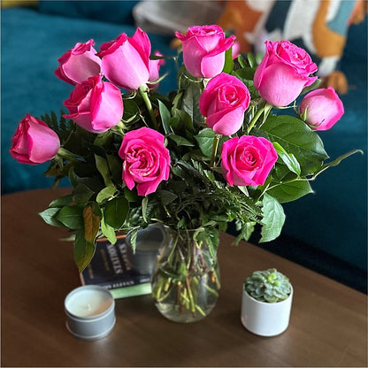 Long Stem Pink Rose Bouquet –  City Market, Grand Junction CO