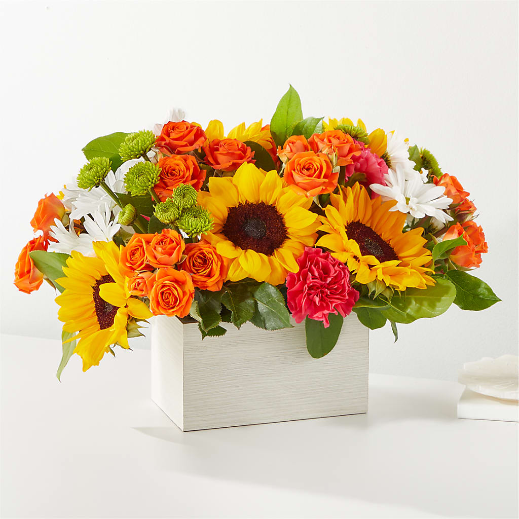 Sun-drenched Blooms Box Bouquet