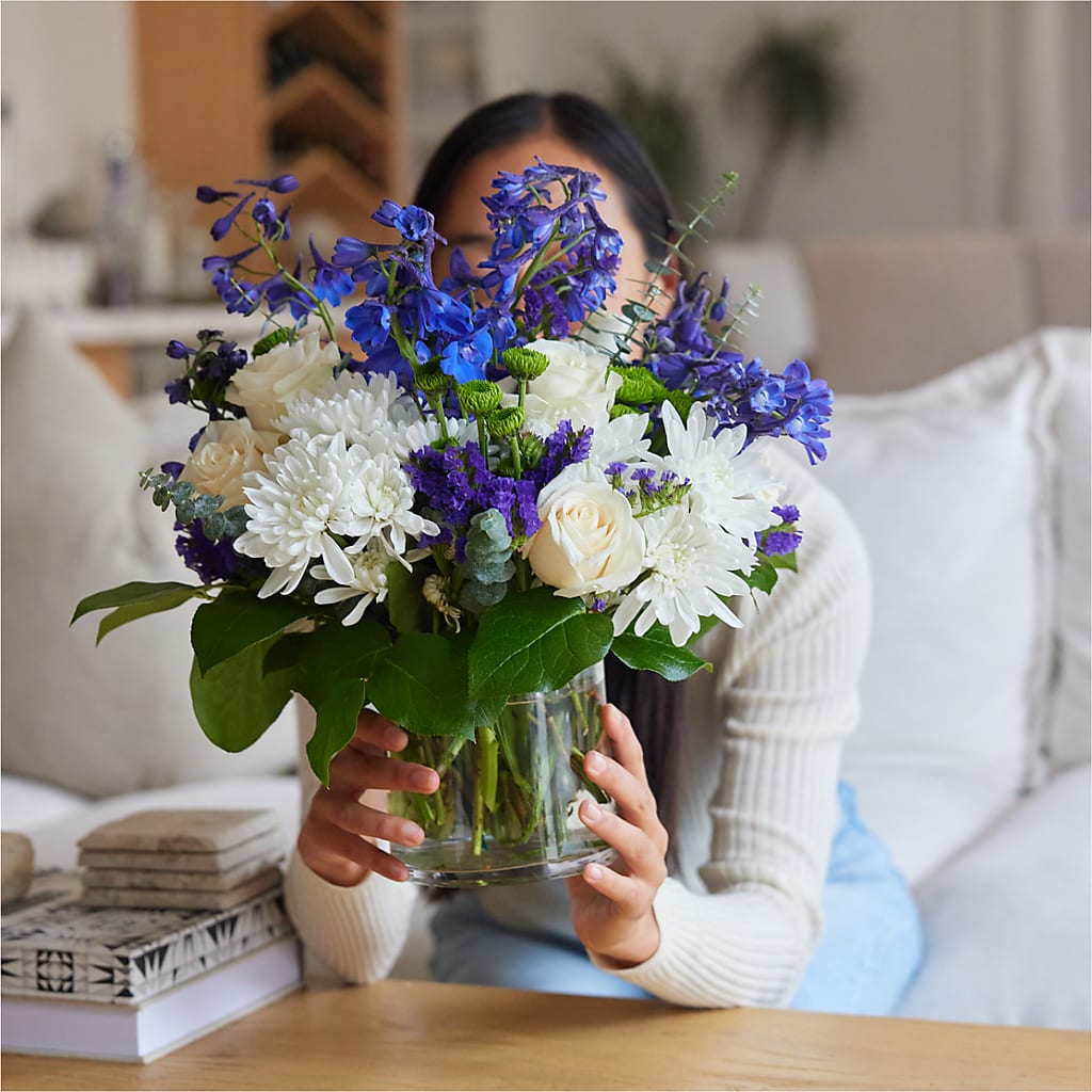 Cerulean Waves Bouquet –  City Market, Grand Junction CO