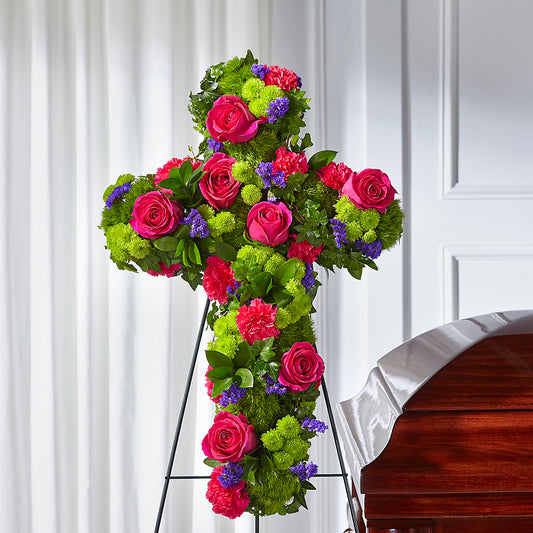 Tribute Rose Floral Cross –  City Market, Grand Junction CO