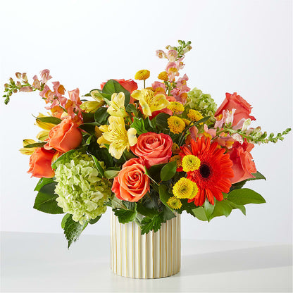Autumn Sunshine Bouquet with Ivory Vase –  City Market, Grand Junction CO
