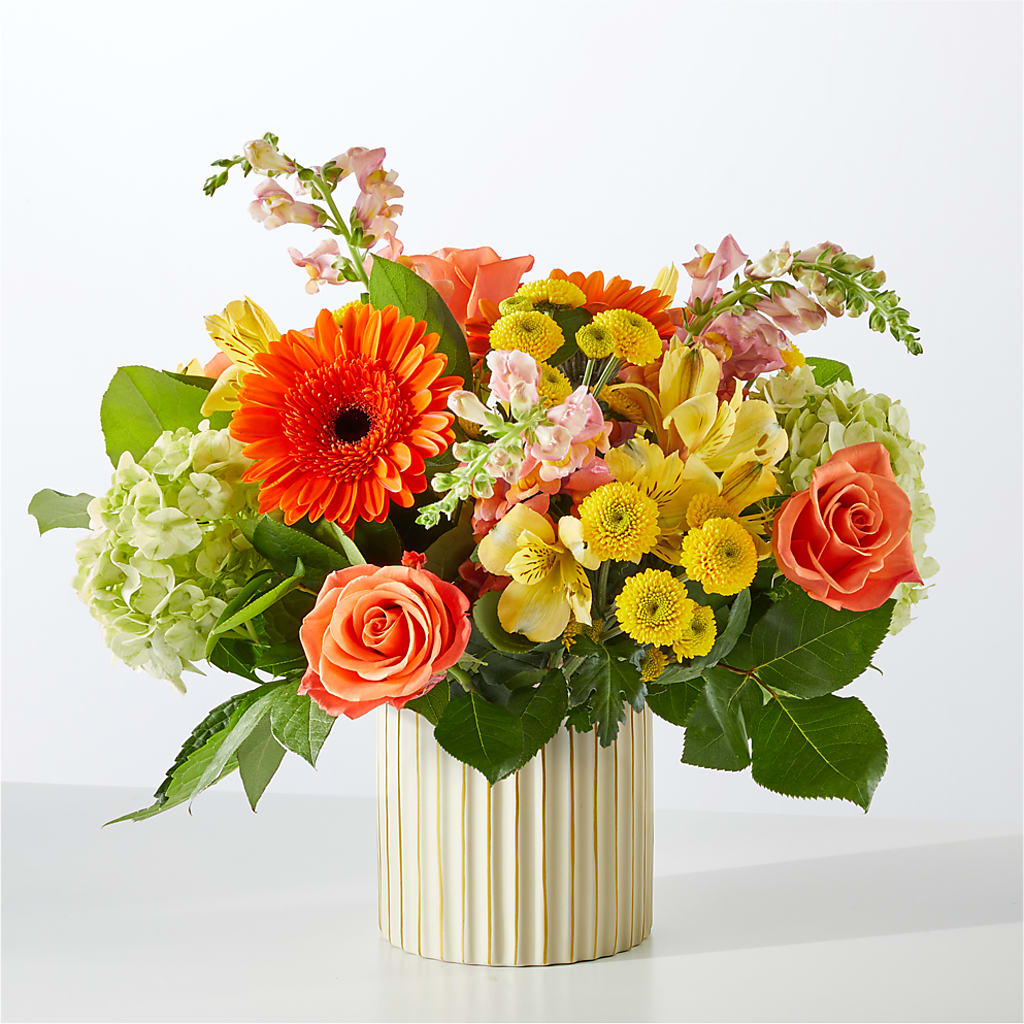 Autumn Sunshine Bouquet with Ivory Vase –  City Market, Grand Junction CO