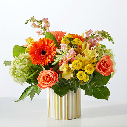 Autumn Sunshine Bouquet with Ivory Vase –  City Market, Grand Junction CO