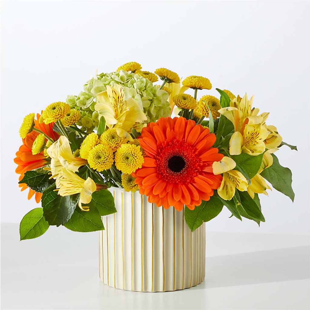 Autumn Sunshine Bouquet with Ivory Vase –  City Market, Grand Junction CO